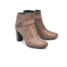 Ghete dama  GEOX  piele  Inspirat D746Aa, gri-bej
